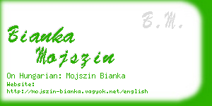 bianka mojszin business card